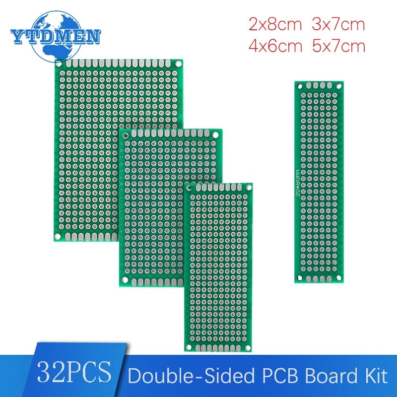 Ÿ 극庸 PCB DIY  ȸ , Ƶ̳, 32PCs PCB  亸, 2x8cm, 3x7cm, 4x6cm, 5x7cm,  8PCs